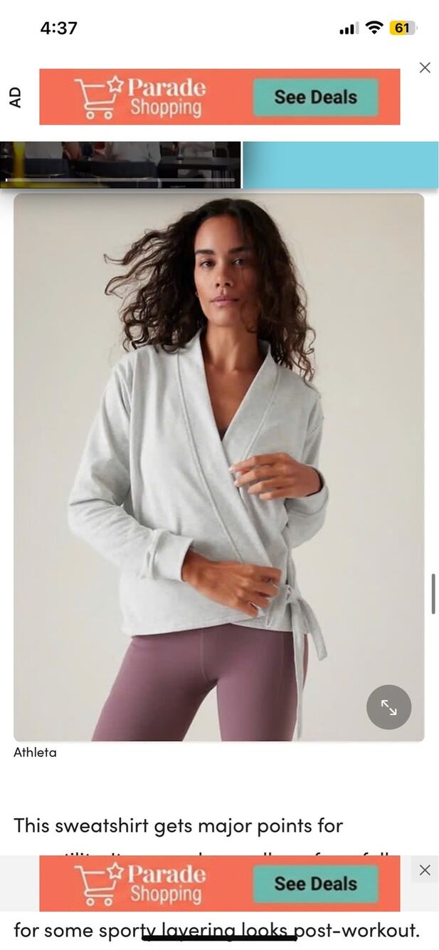 Athleta wrap sweatshirt